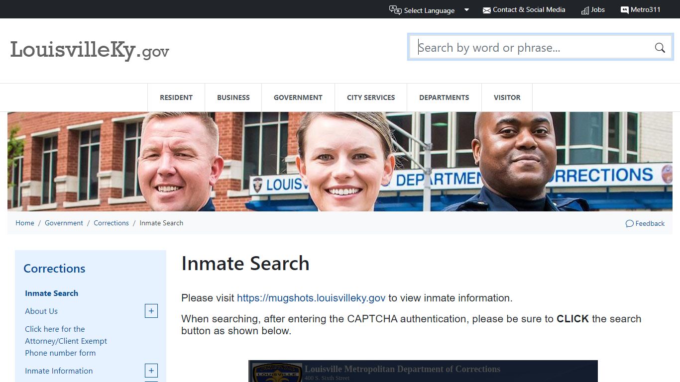Inmate Search | LouisvilleKY.gov