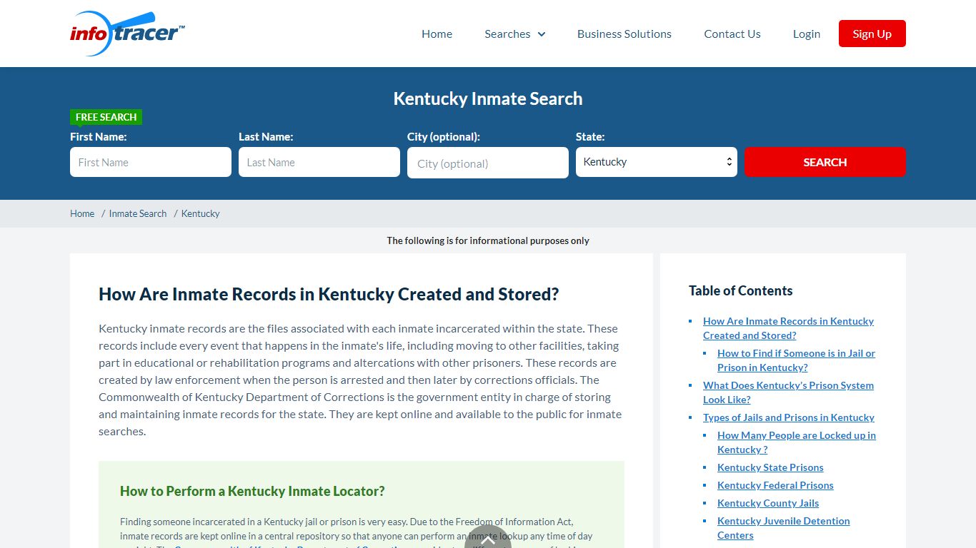 Kentucky Inmate Search & Locator - Find a KY Offender ...